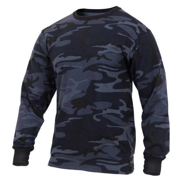 Rothco® - Men's 3X-Large Midnight Blue Camo Long Sleeve T-Shirt