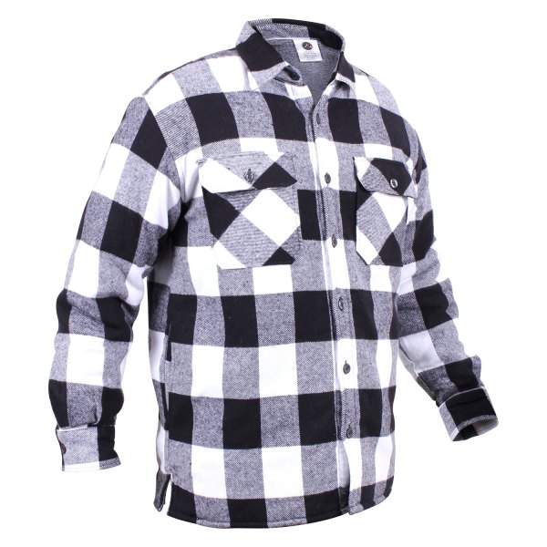 Rothco® - Men's Buffalo 3X-Large White Sherpa Lined Plaid Flannel Long Sleeve Shirt