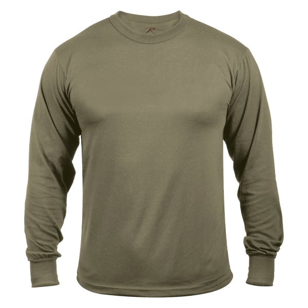 Rothco® - Men's Large AR 670-1 Coyote Brown Moisture Wicking Long Sleeve T-Shirt