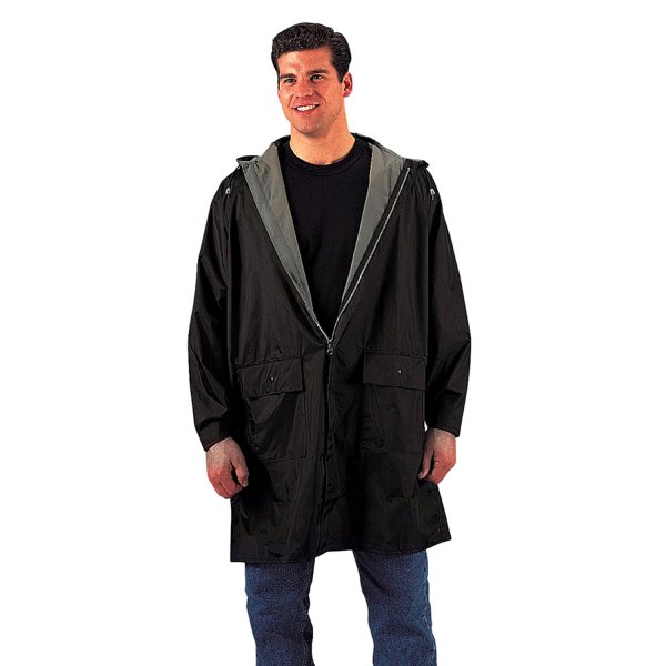 Rothco® - Men's Reversible Large Black/Olive Drab Raincoat