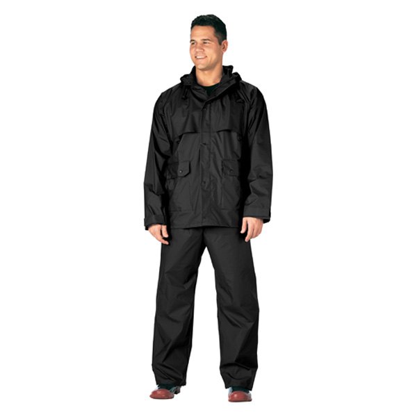 Rothco® - Large Black Microlite PVC Rain Suit