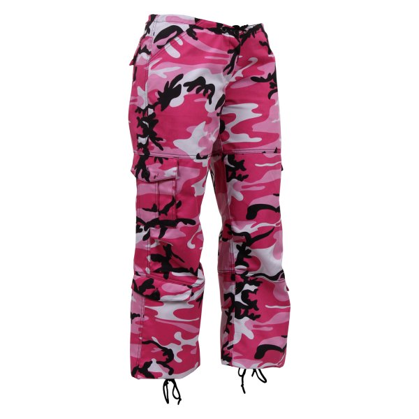 Rothco® - Women's Small Pink Camo Paratrooper Fatigue Pants