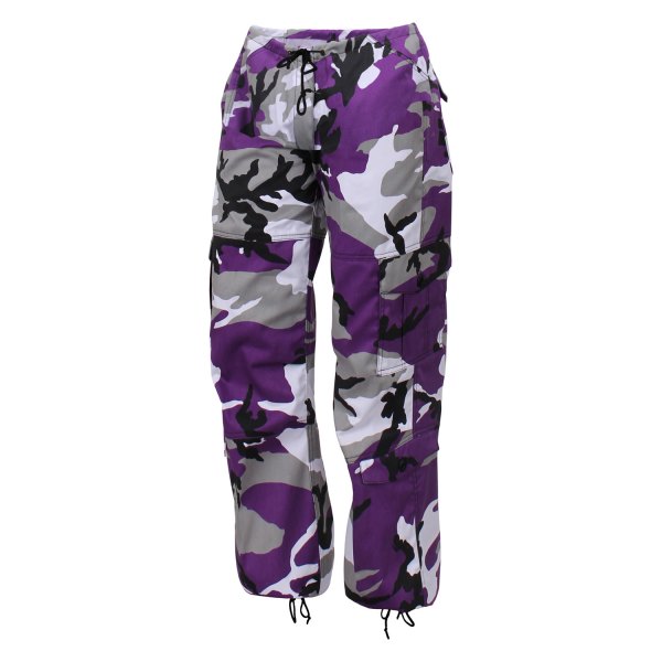 Rothco® - Women's X-Small Ultra Violet Camo Paratrooper Fatigue Pants