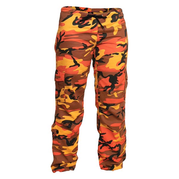 Rothco® - Women's Large Savage Orange Camo Paratrooper Fatigue Pants
