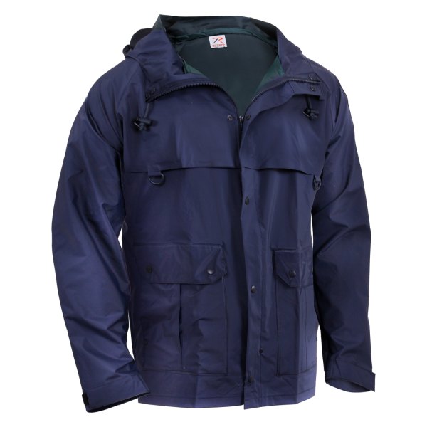 Rothco® - Microlite Men's Small Navy Blue Rain Jacket