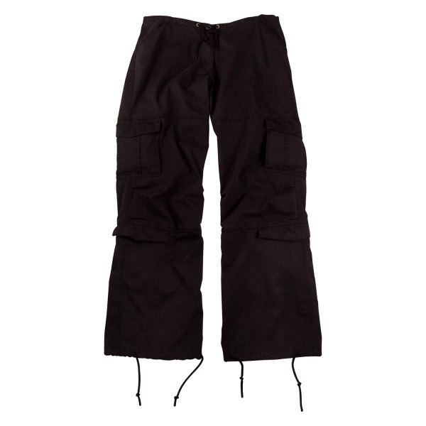 Rothco® - Vintage Women's 33" Black Paratrooper Fatigue Pants