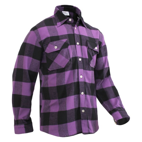 Rothco® - Men's Buffalo XX-Large Purple Plaid Flannel Long Sleeve Shirt