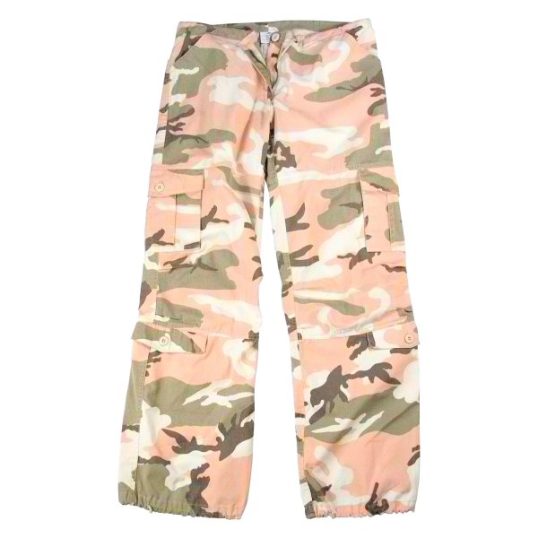 Rothco® - Vintage Women's 31" Subdued Pink Camo Paratrooper Fatigue Pants