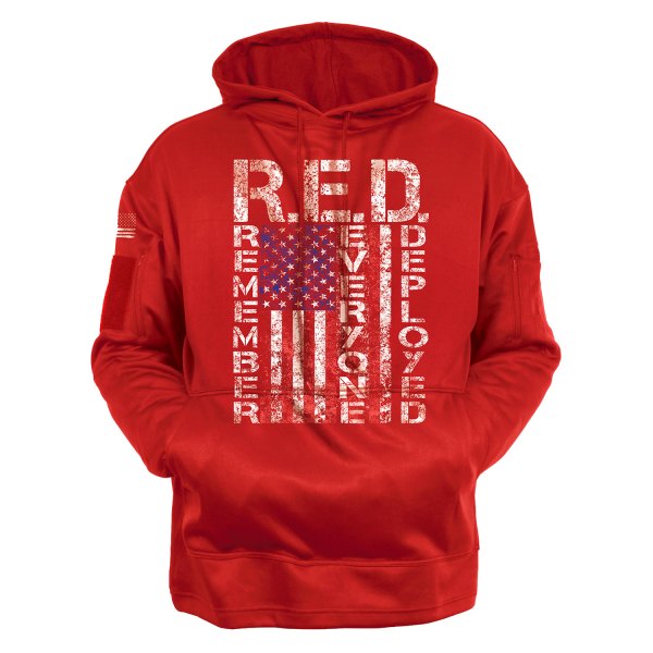 Rothco® - R.E.D. Men's Small Red Pullover Hoodie with Concealed Carry