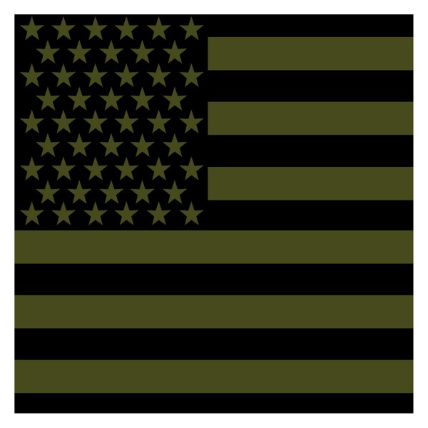 Rothco® - Subdued US Flag Olive Drab/Black Bandana