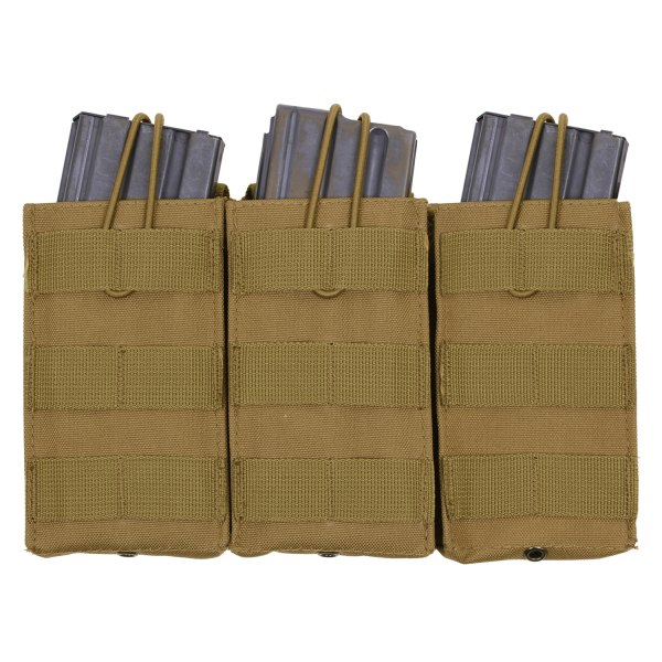 Rothco® - 9.25" x 5.5" Coyote Brown MOLLE Open Top Triple Mag Tactical Pouch