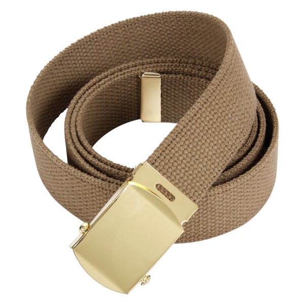 Rothco® - Military 54" Coyote Brown Web Belt with Gold Buckle