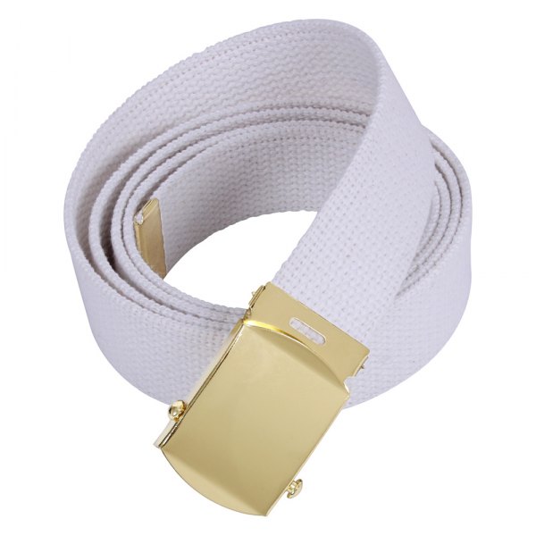 Rothco® - Military 54" White Web Belt with Gold Buckle