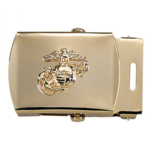 Rothco® - Brass Web Belt Buckle with USMC Emblem
