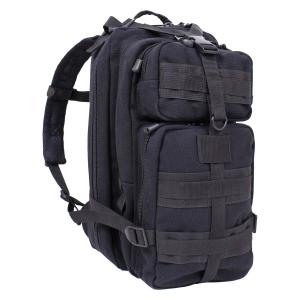 Rothco® - Tacticanvas Go Pack™ 17" x 10" x 9" Black Tactical Backpack