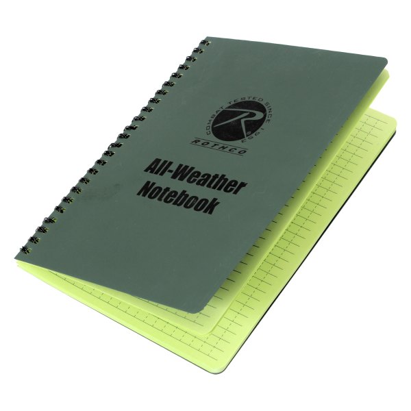 Rothco® - All Weather 6" x 8" Green Waterproof Notebook
