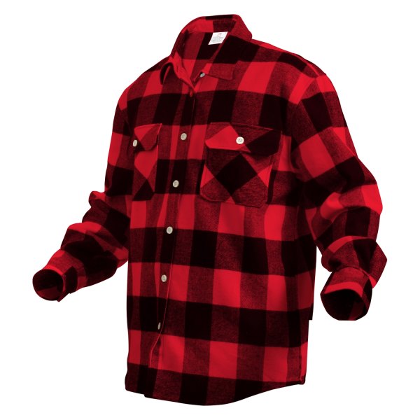 Rothco® - Men's Buffalo Medium Red Plaid Flannel Long Sleeve Shirt