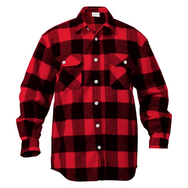 Red Plaid Flannel Long Sleeve Shirt 