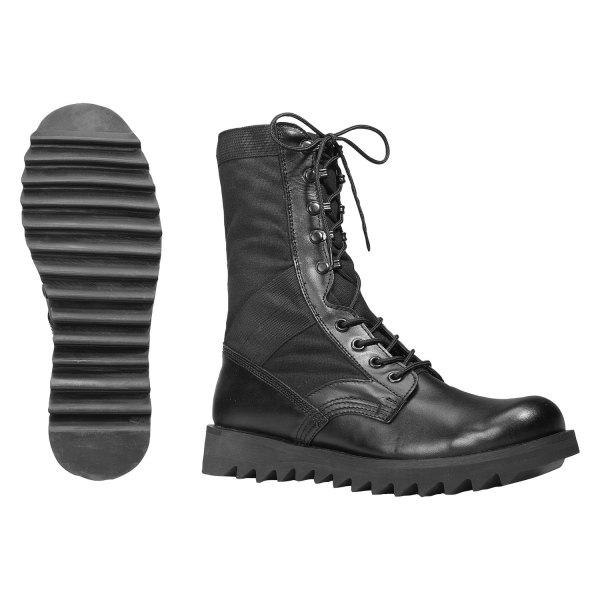 Rothco® - Ripple Sole Men's 12 Black Regular Width Jungle Boots