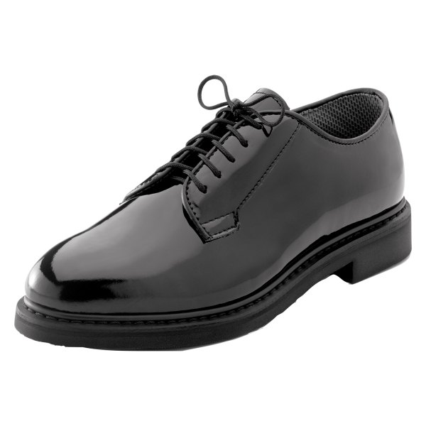 Rothco® - Uniform Hi-Gloss Oxford Men's 10 Black Regular Width Dress Shoes