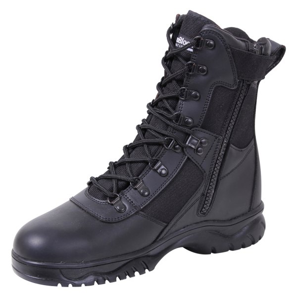 Rothco® - Insulated Tactical Men's 8.5 Black 8" Boots with Side Zip