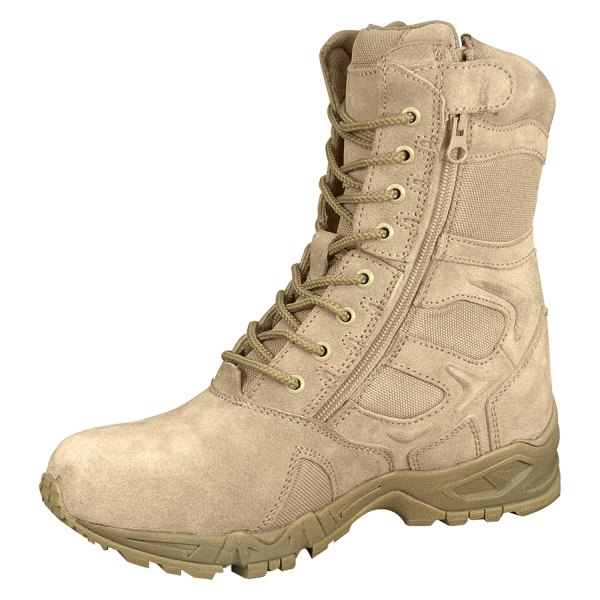 Rothco® - forced Entry Men's 8" Tan Regular Width Deployment Boots with Side Zip