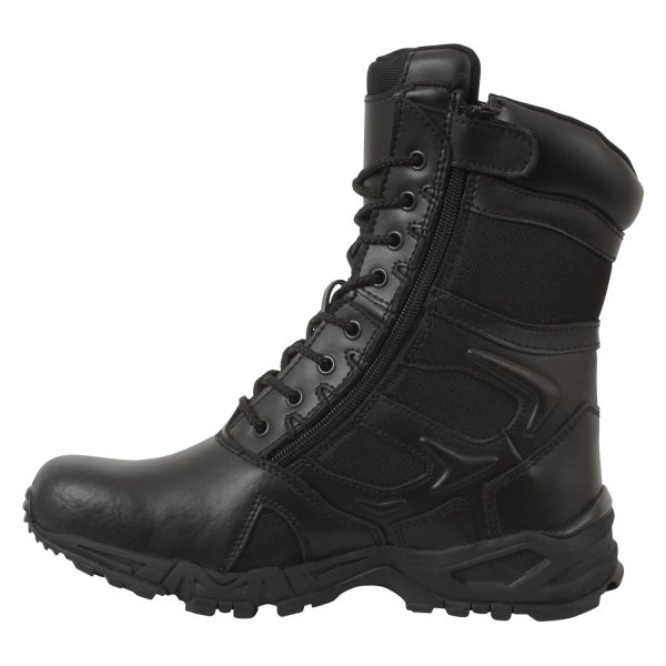 Rothco® - forced Entry Men's 8" Black Regular Width Deployment Boots with Side Zip
