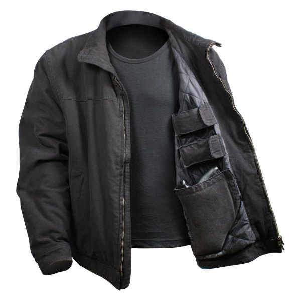 Rothco® - 3 Season Men's XX-Large Black Concealed Carry Jacket