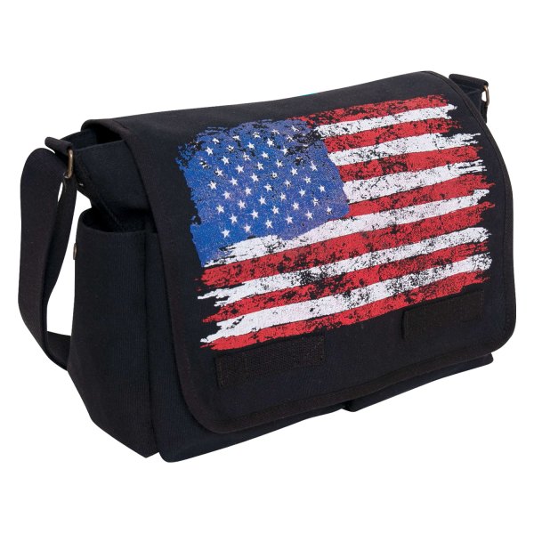 Rothco® - 15" x 11" x 6" Distressed U.S. Flag Messenger Bag