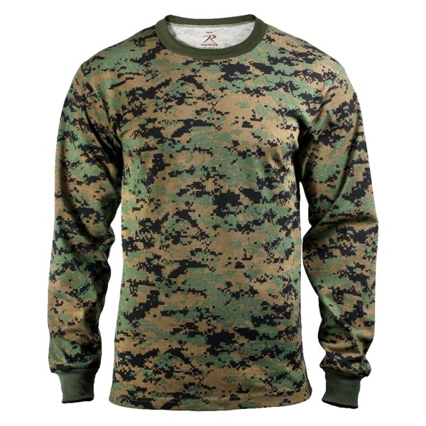 Rothco® - Men's 4X-Large Woodland Digital Camo Long Sleeve T-Shirt
