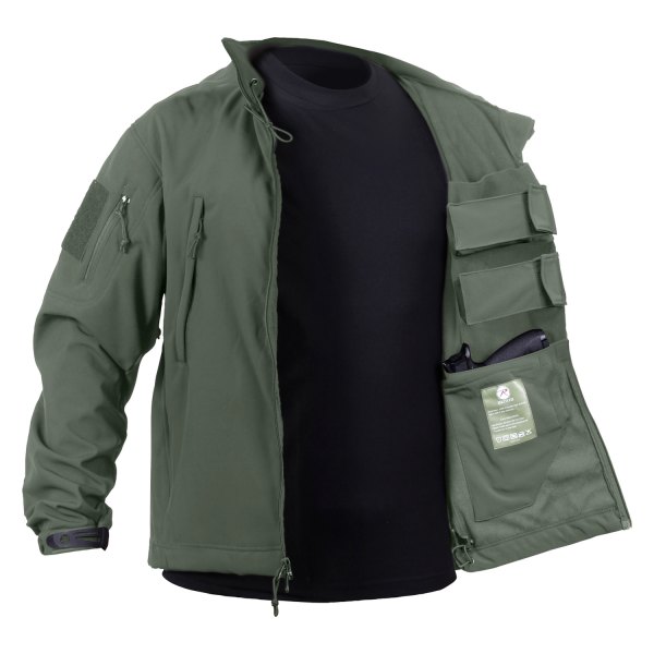 Rothco® - Men's 3X-Large Olive Drab Soft Shell Concealed Carry Jacket