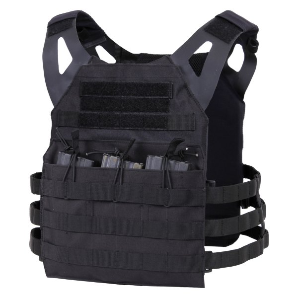 Rothco® - Regular Black Lightweight Armor Plate Carrier Tactical Vest