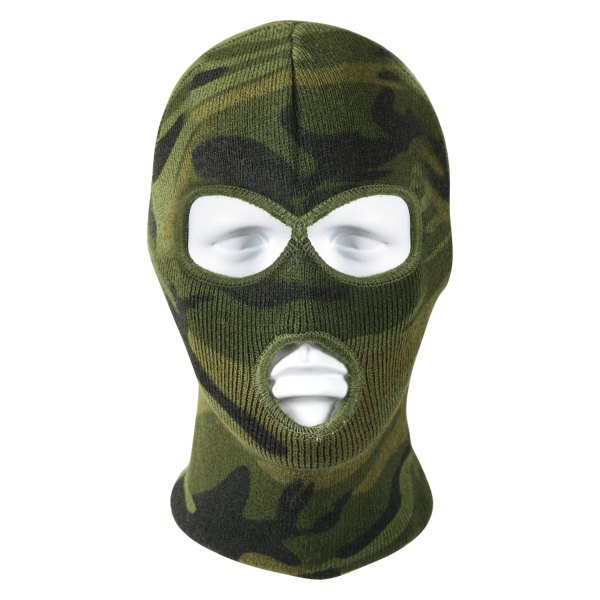 Rothco® - Deluxe Woodland Camo 3-Hole Face Mask