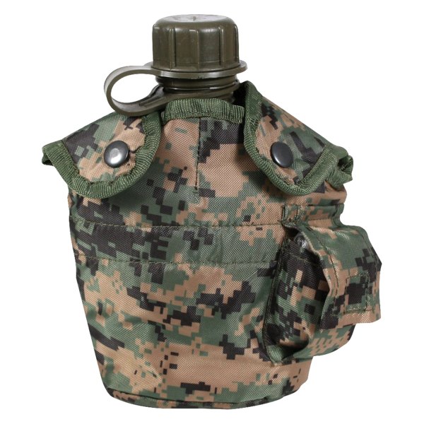 Rothco® - G.I. Style™ 1 qt Woodland Digital Camo Polyester Canteen Cover