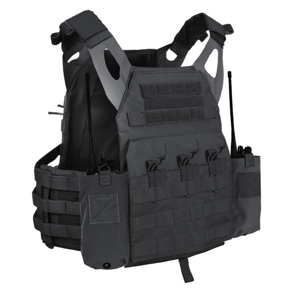 Rothco® - Black Lightweight Armor Carrier Side Radio Pouch Set