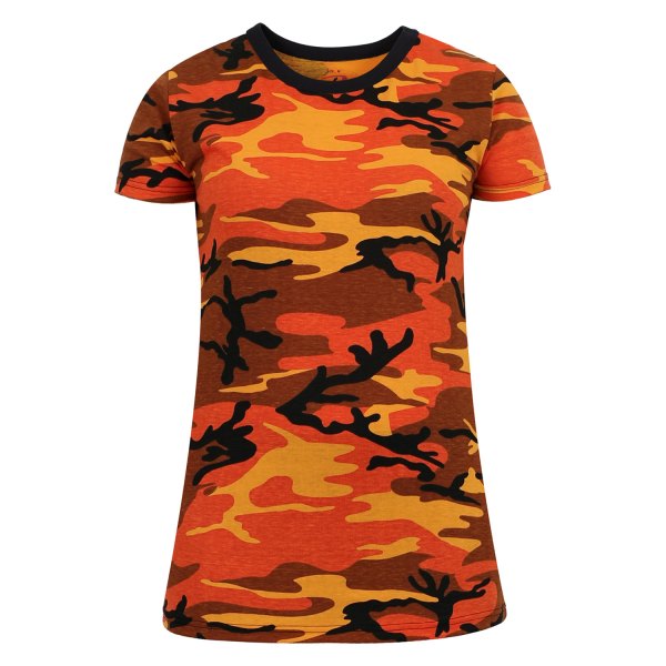 Rothco® - Women's X-Large Savage Orange Camo Long Length T-Shirt