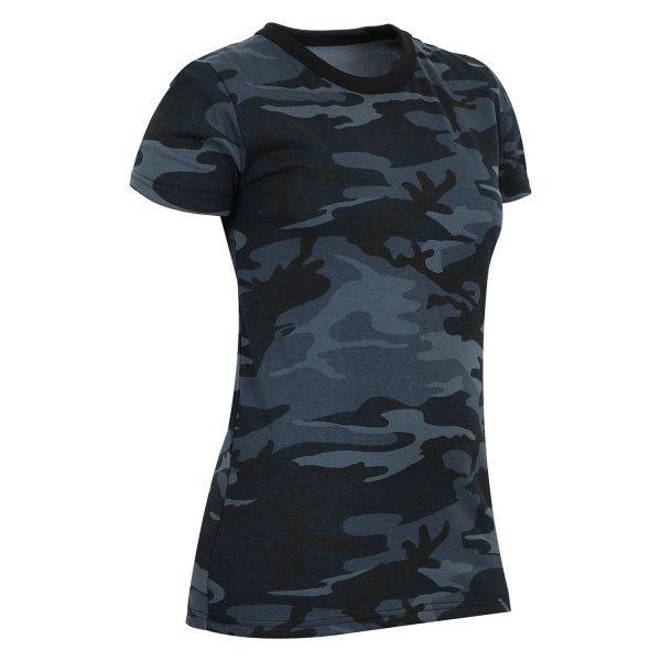 Rothco® - Women's X-Small Midnight Blue Camo Long Length T-Shirt