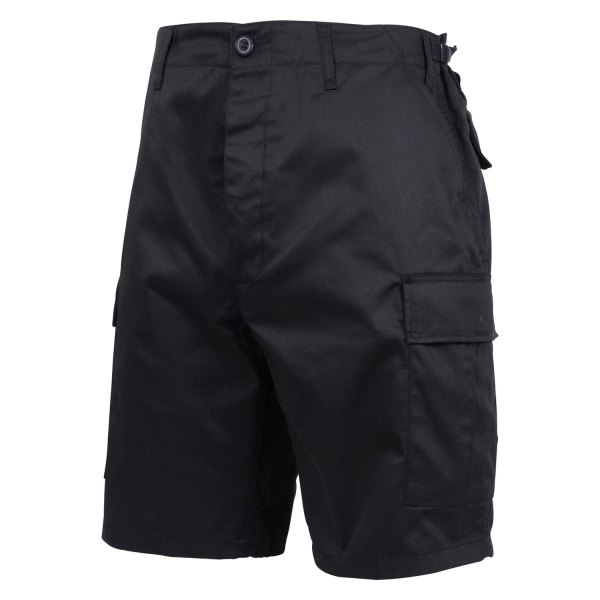 Rothco® - BDU Combat Men's Large Black Shorts with Fly Zip