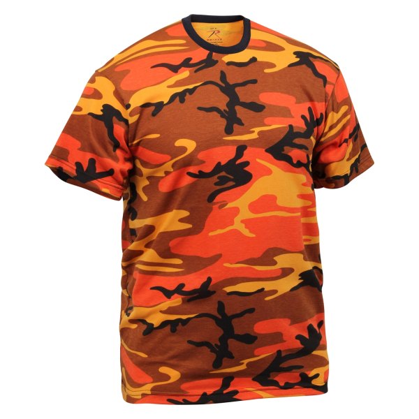 Rothco® - Men's Small Savage Orange Camo T-Shirt