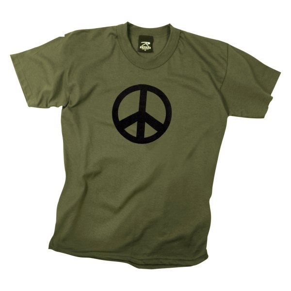 Rothco® - Peace Sign Men's Large Olive Drab T-Shirt
