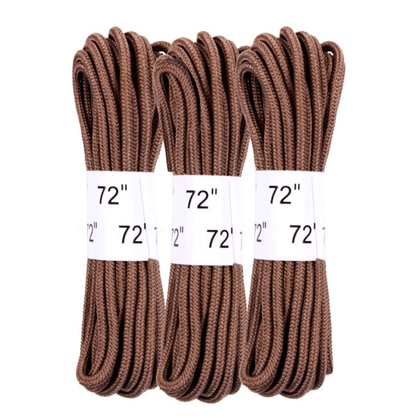 Rothco® - 3 Pairs 72" Coyote Brown Nylon Laces