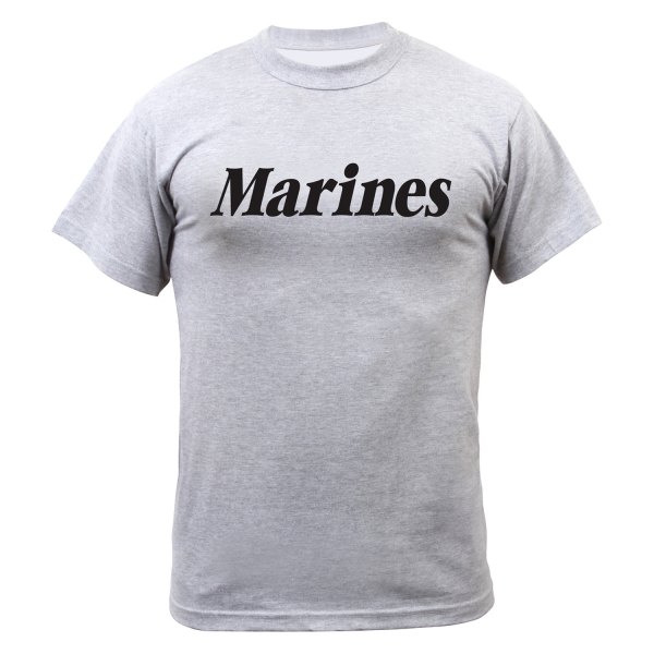 Rothco® - Marines Men's Large Gray Physical Training T-Shirt