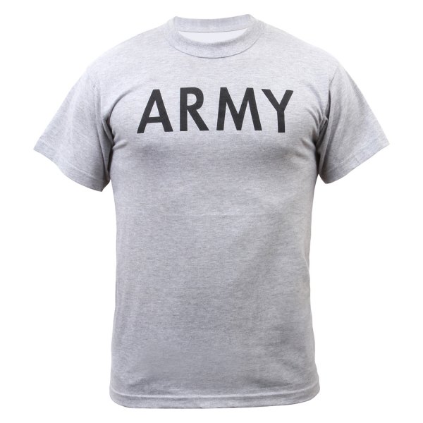 Rothco® 6080-Army-M - ARMY Men's Medium Gray Physical Training T-Shirt ...