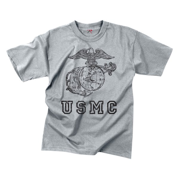 Rothco® - Vintage USMC Eagle, Globe and Anchor Men's XX-Large Gray T-Shirt