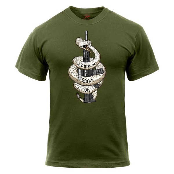 Rothco® - Come and Take It Men's Large Olive Drab T-Shirt