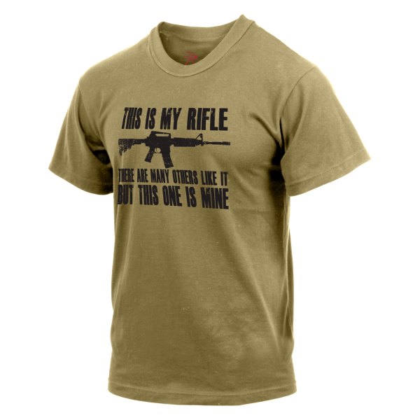 Rothco® - This is My Rifle Men's Small Coyote Brown T-Shirt