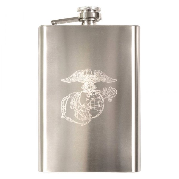 Rothco® - 8 fl. oz. Silver Stainless Steel Engraved Flask