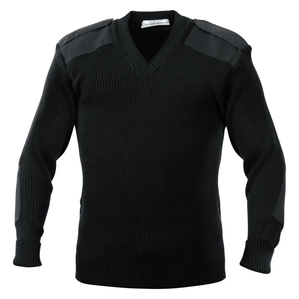 Rothco® - G.I. Style Men's Large Black Acrylic V-Neck Sweater