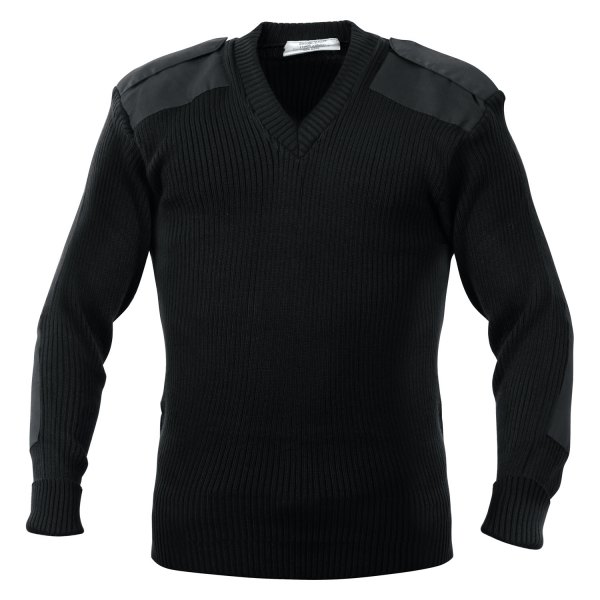 Rothco® - G.I. Style Men's Medium Black Acrylic V-Neck Sweater