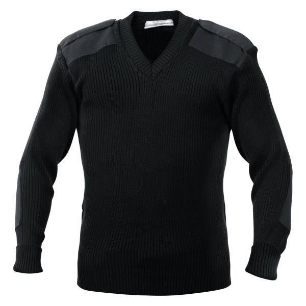 Rothco® - G.I. Style Men's X-Small Black Acrylic V-Neck Sweater